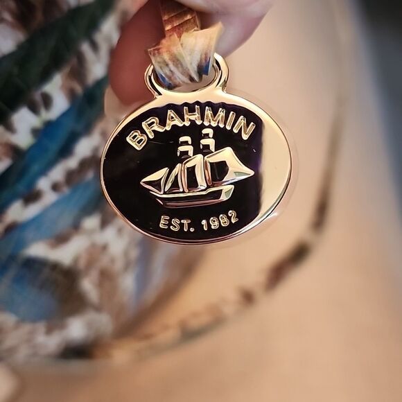 Brahmin Animal Print Leaf Handbag with Strap - Picture 9 of 9